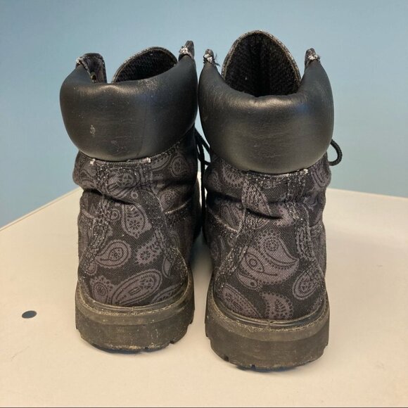 TIMBERLAND Sz 8 Paisley Limited  Edition Moto Combat Type Lace Up Boots - Picture 7 of 10